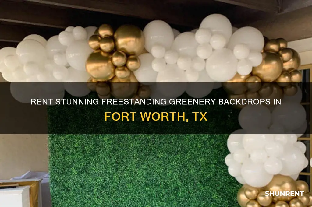 where to rent freestanding greenery backdrop fort worth tx