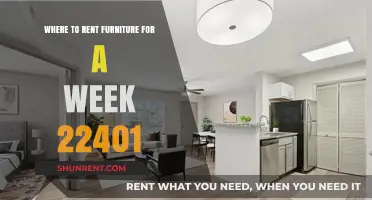 Furniture Rental Options for a Week in Zip Code 22401