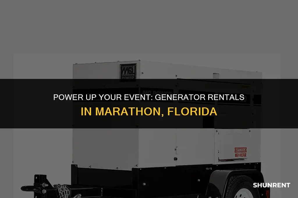 where to rent generators in marathon florida