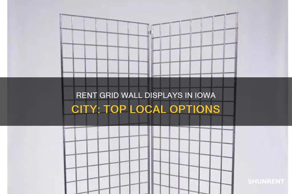 where to rent grid wall display in iowa city
