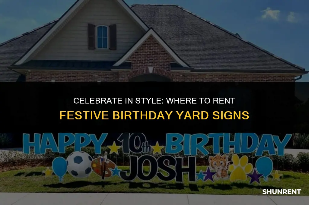where to rent happy birthday yard signs