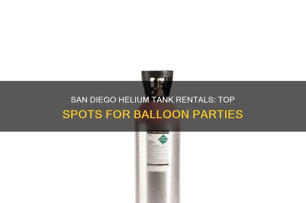 where to rent helium tanks for balloons in san diego