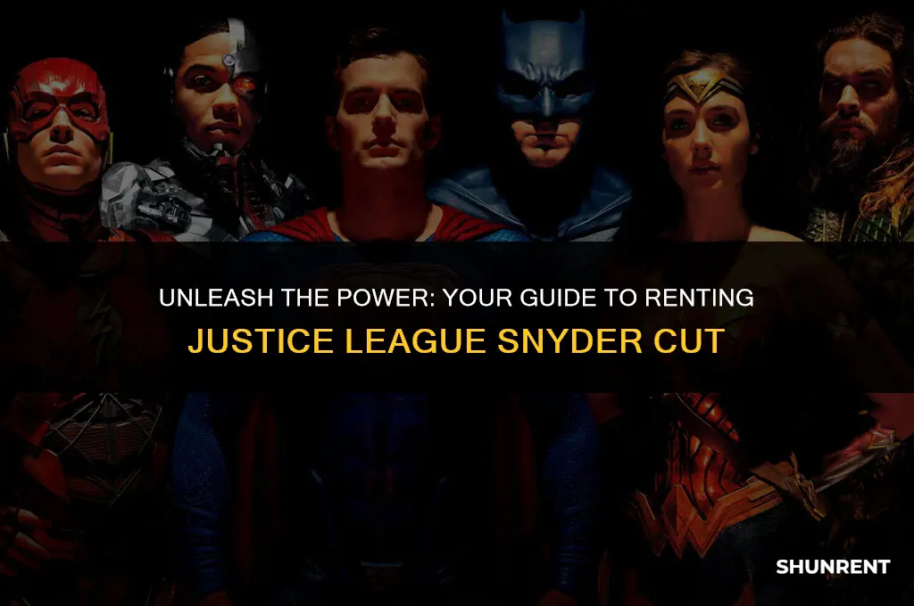 where to rent justice league snyder cut
