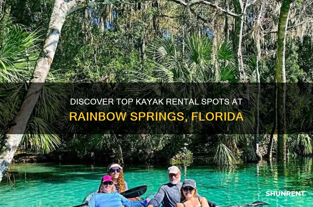 where to rent kayaks at rainbow springs florida