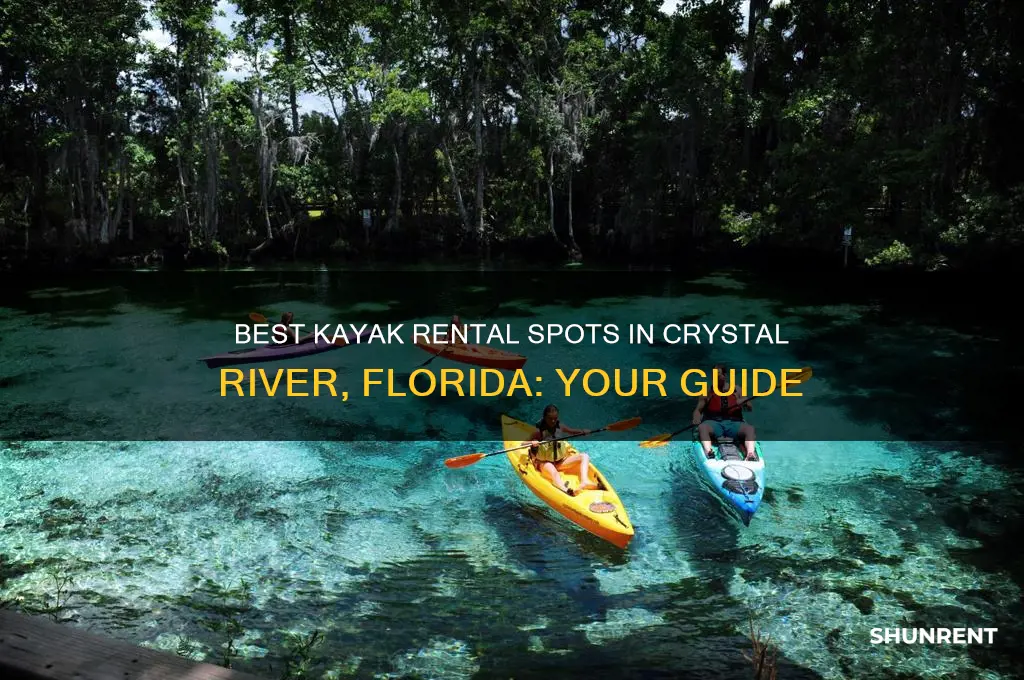where to rent kayaks in crystal river florida