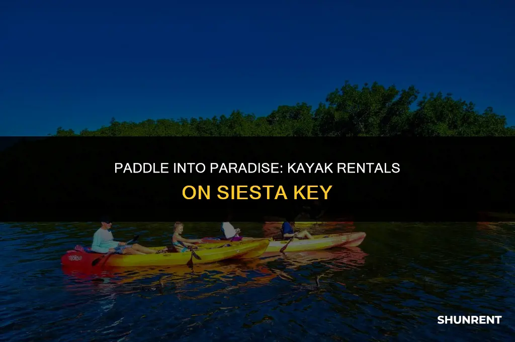 where to rent kayaks on siesta key
