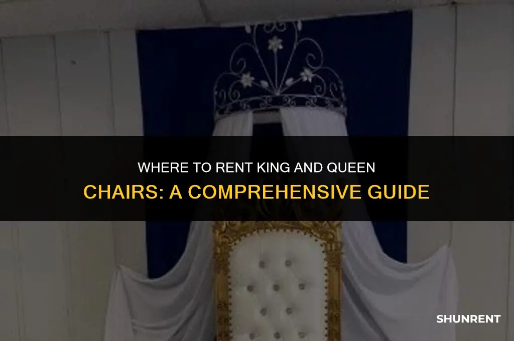 where to rent king and queen chairs