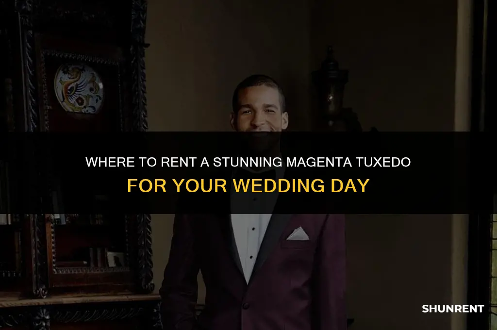 where to rent magenta tux for wedding
