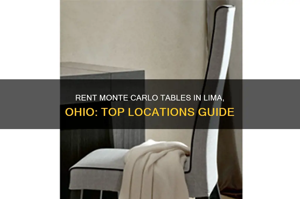 where to rent monte carlo tables lima ohio