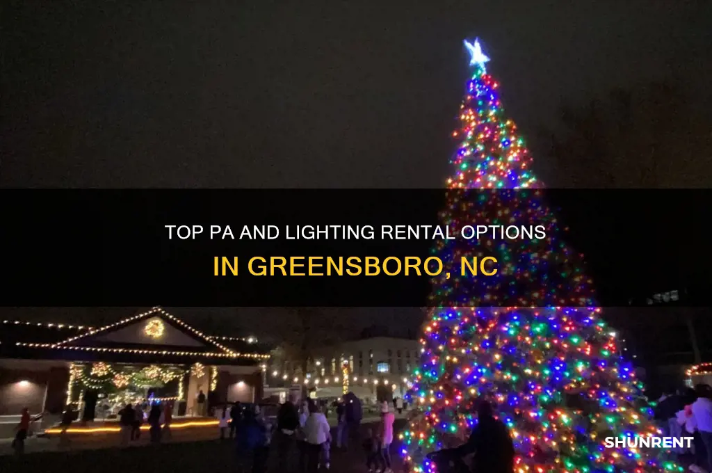 where to rent pa and lights in greensboro nc
