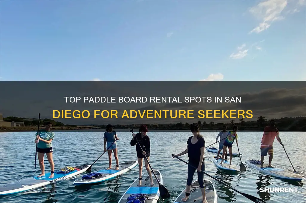 where to rent paddle boards in san diego