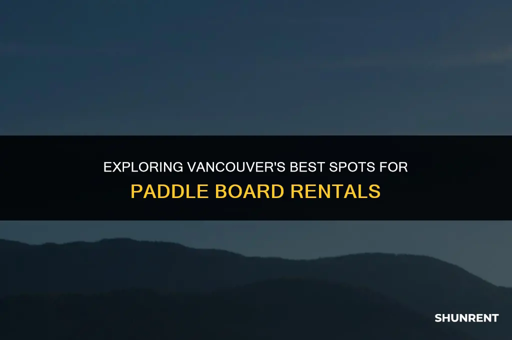 where to rent paddle boards in vancouver
