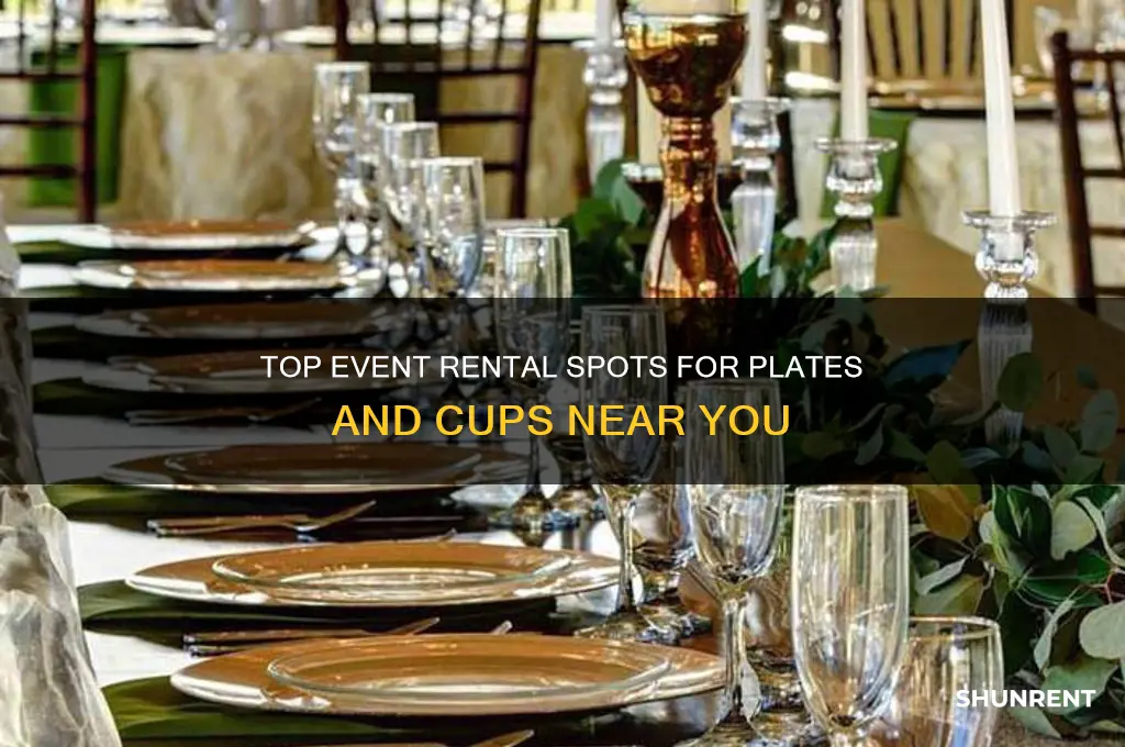 where to rent plates and cups for an event