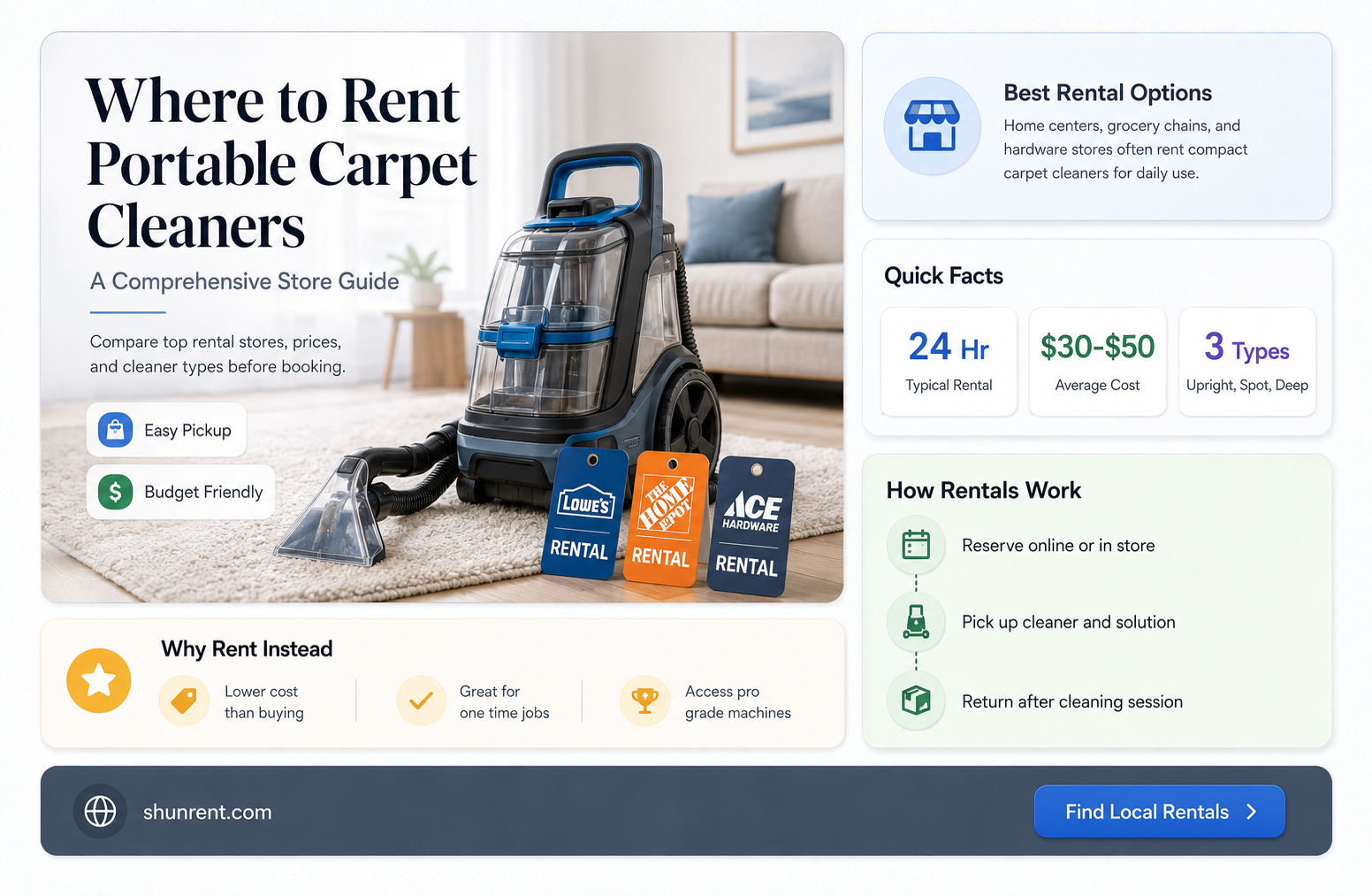 does any store rent portable carpet cleaners