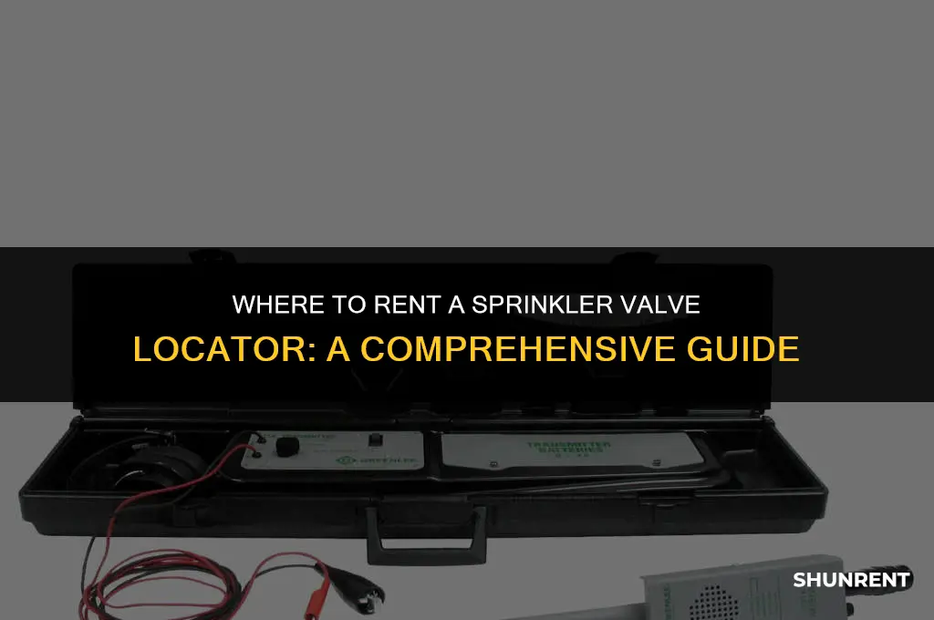 where to rent q sprinkler valve loctor