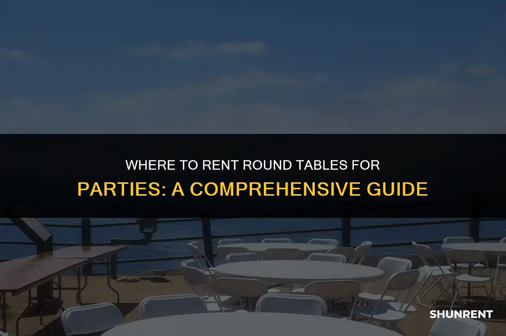 where to rent round tables for parties