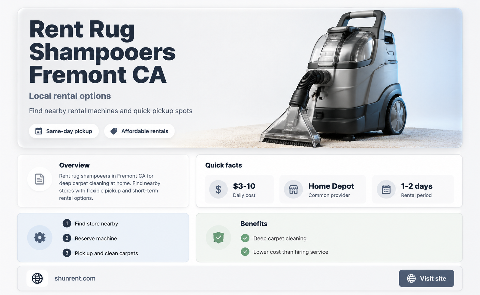 does cresco in fremont ca rent rug shampooers