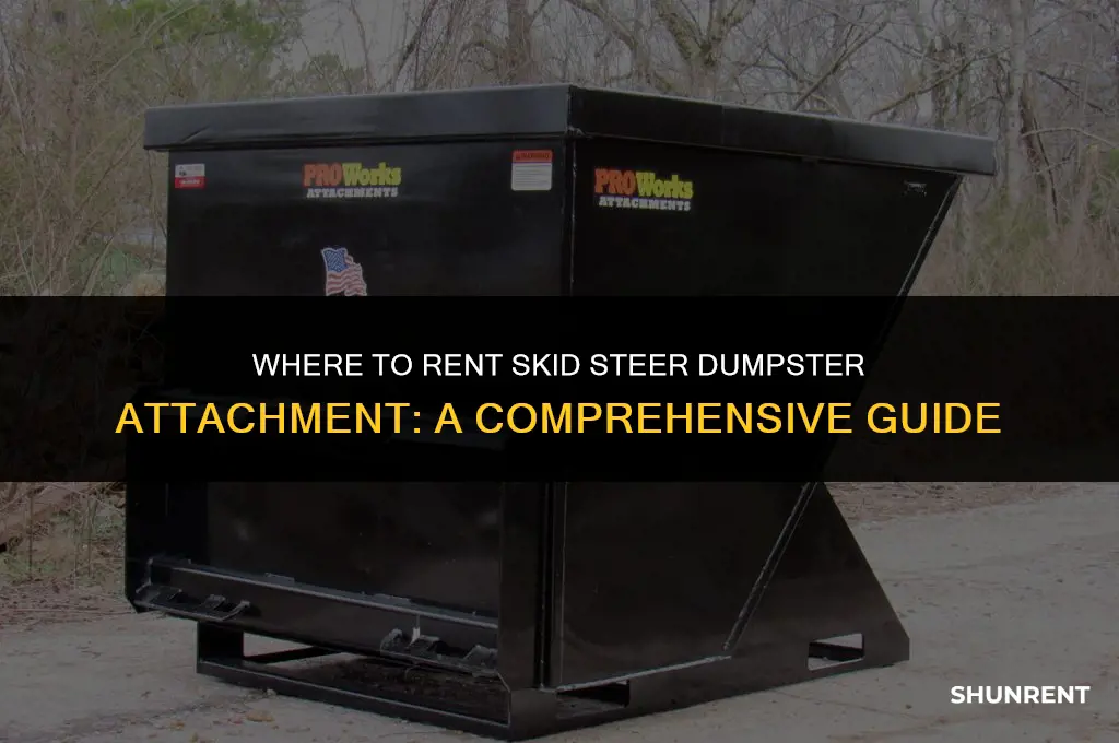 where to rent skid steer dumpster attachment