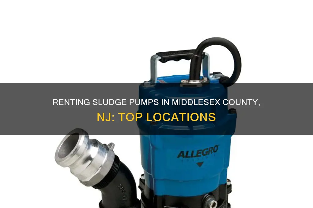 where to rent sludge pumps in middlesex county nj