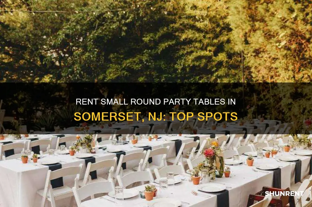 where to rent small round party tables in somerset nj
