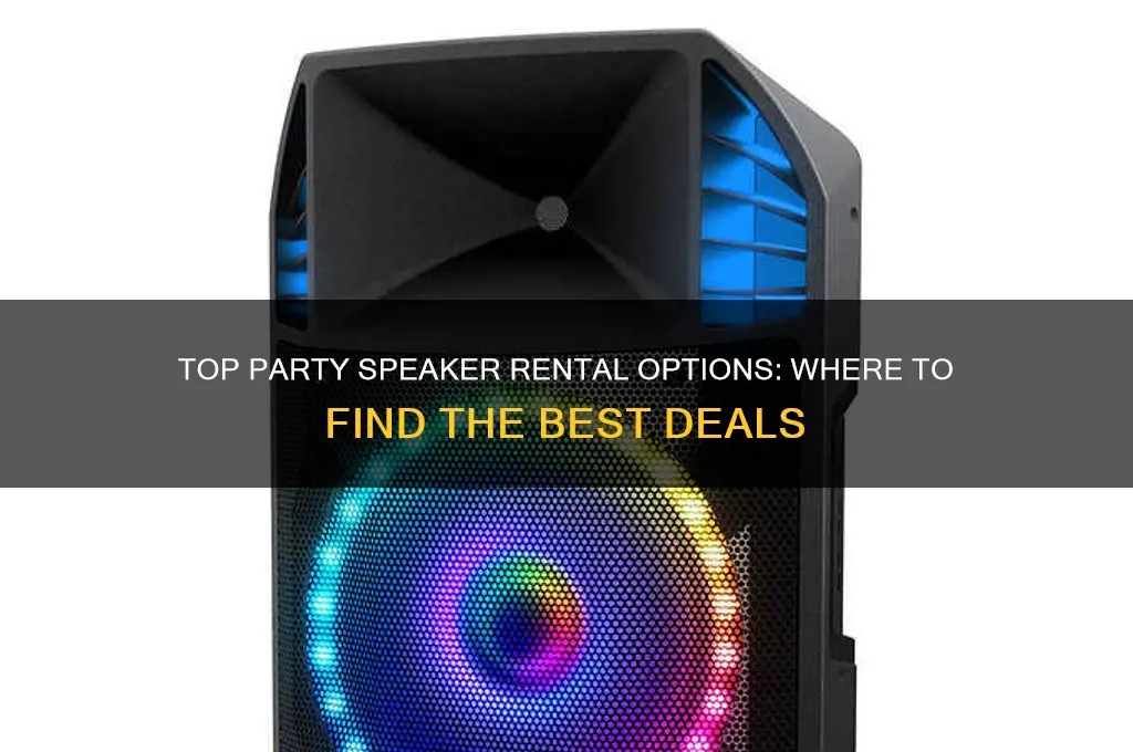 where to rent speakers for a party