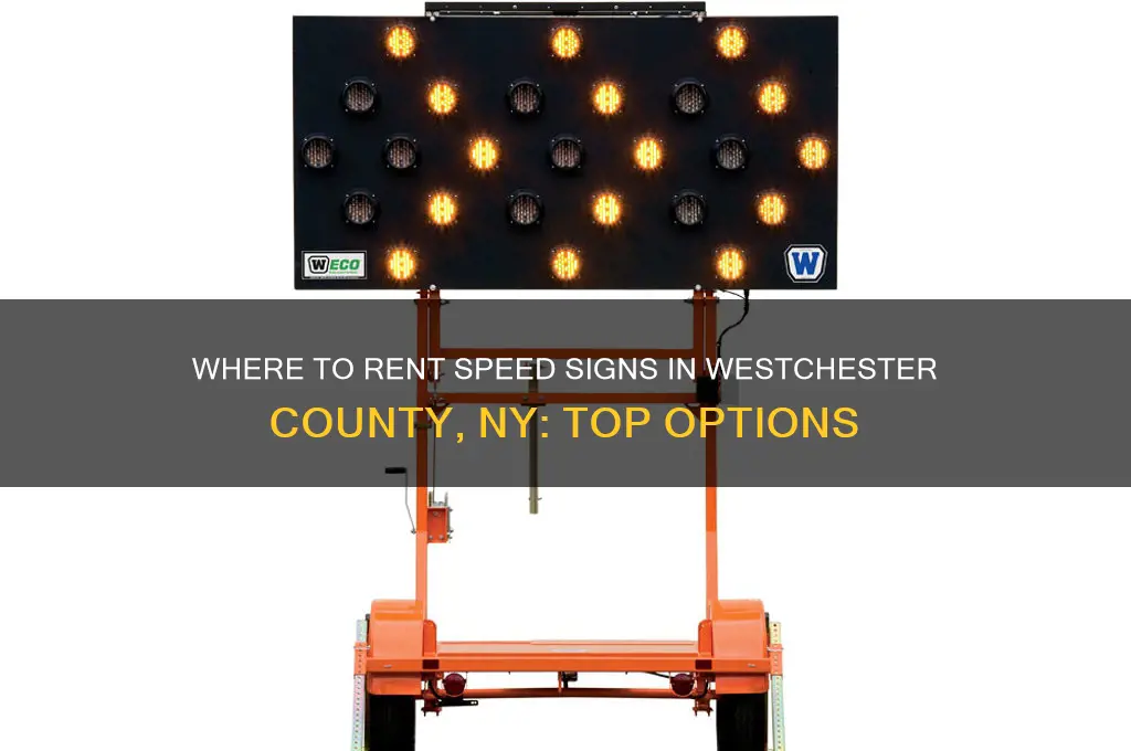 where to rent speed sign in westchester county ny