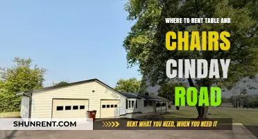 Renting Tables and Chairs Near Cinday Road: Top Local Options