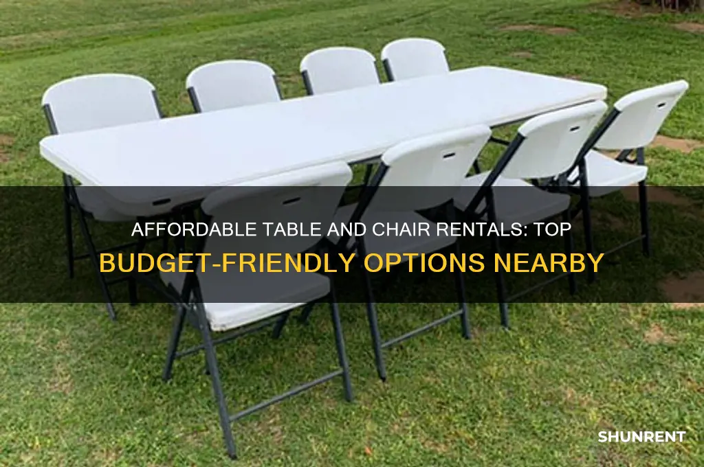 where to rent tables and chairs cheap