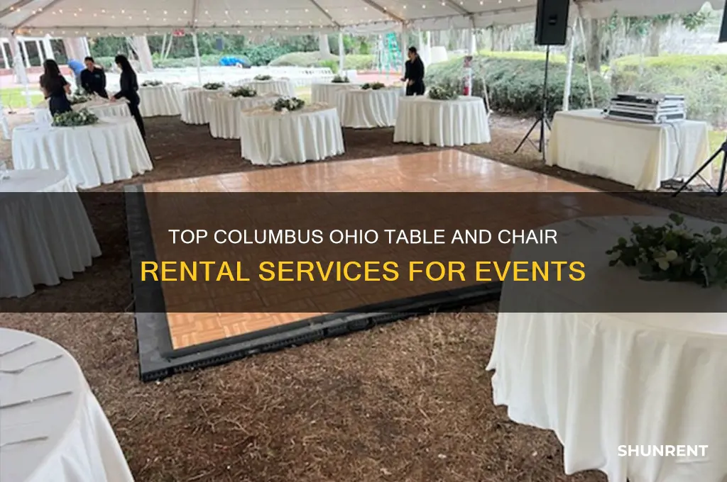 where to rent tables and chairs in columbus ohio