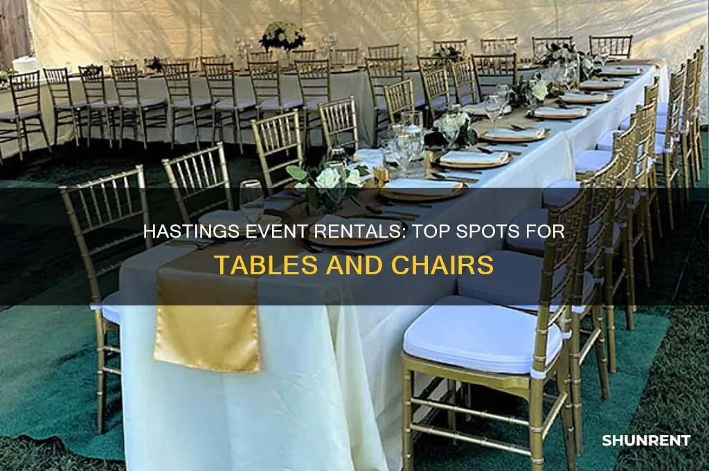 where to rent tables and chairs in hastings