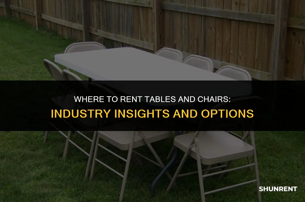 where to rent tables and chairs industry
