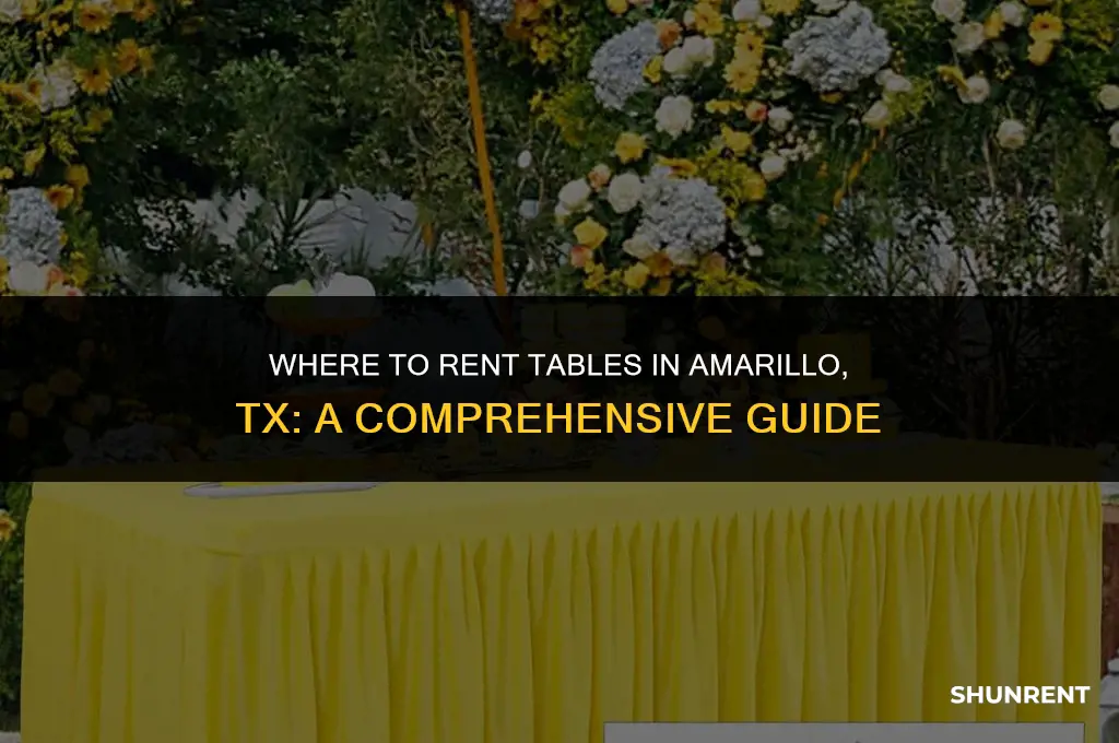 where to rent tables in amarillo tx