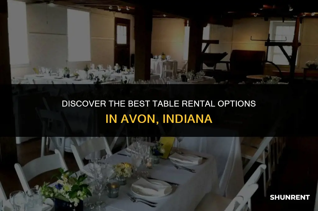 where to rent tables in avon indiana