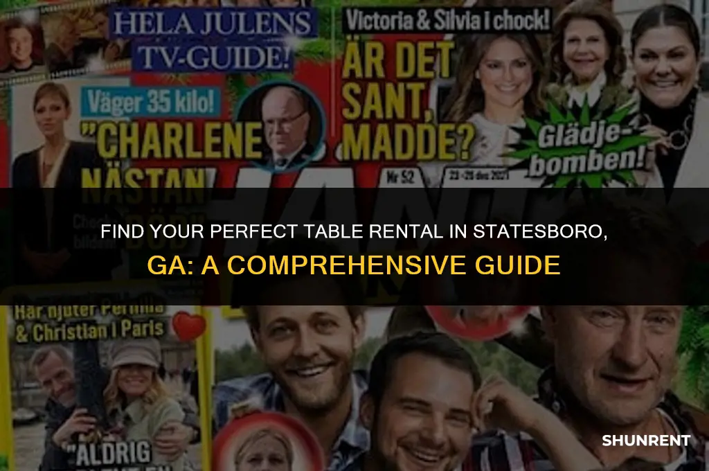 where to rent tables in statesboro ga