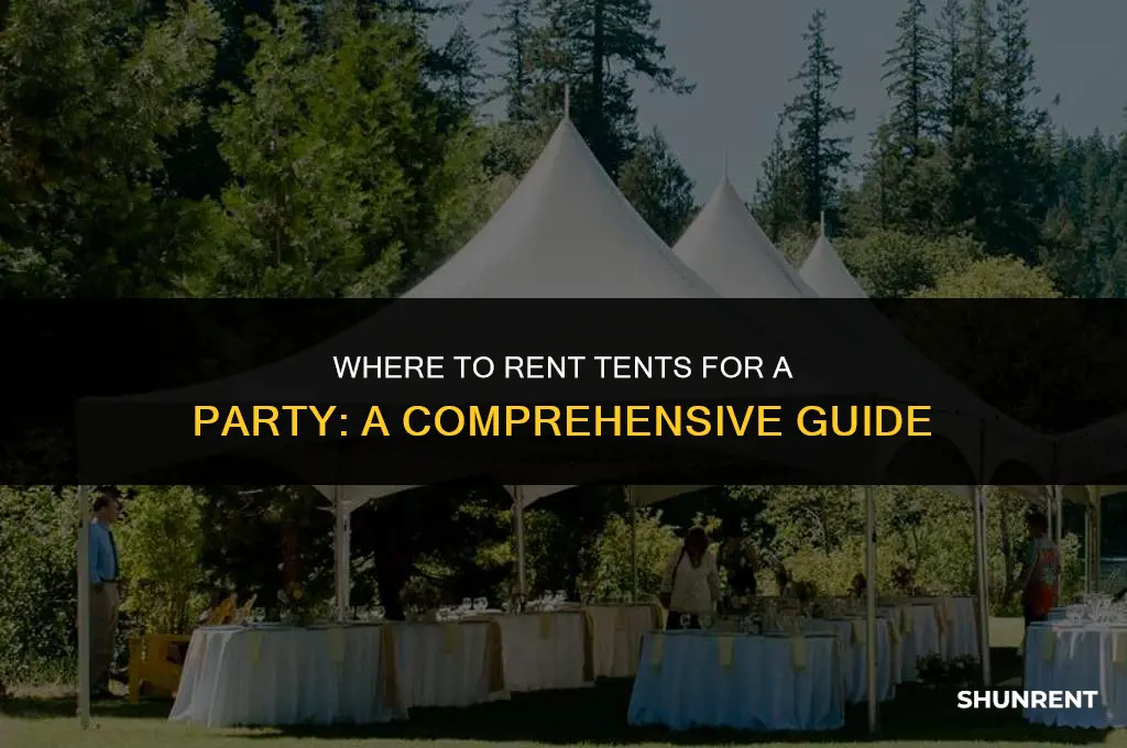 where to rent tents for a party
