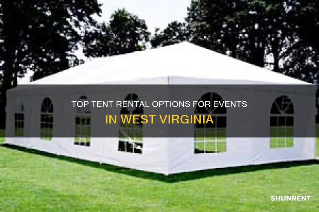 where to rent tents for events in wv