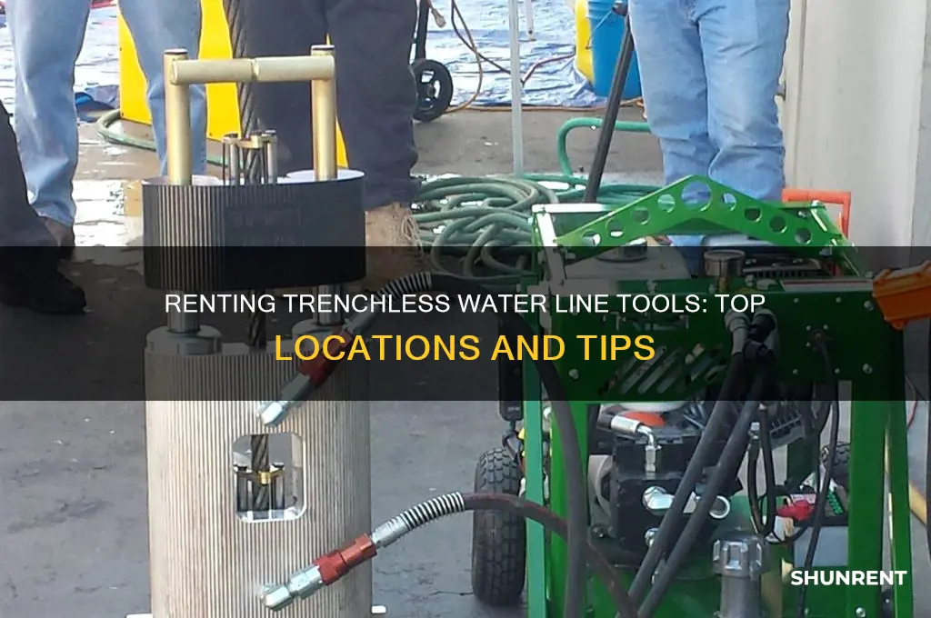 where to rent trenchless water line replacement tool