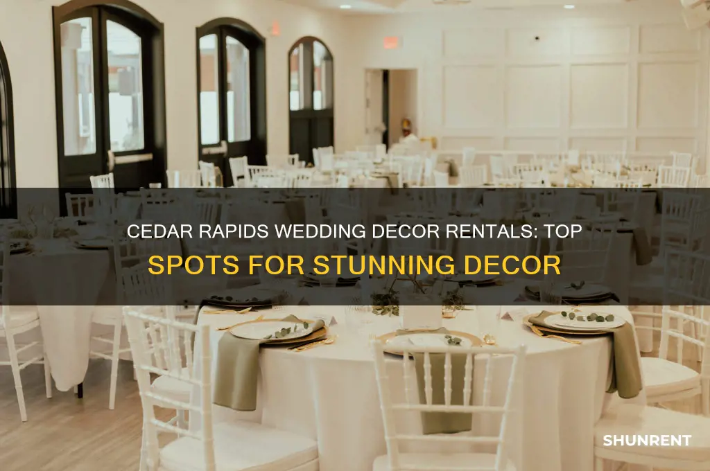 where to rent wedding decorations in cedar rapids