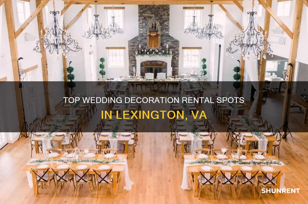 where to rent wedding decorations in lexington va