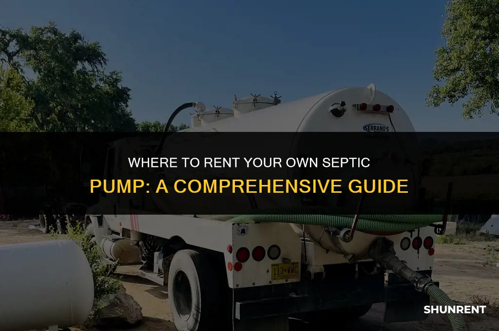 where to rent your own septic pump