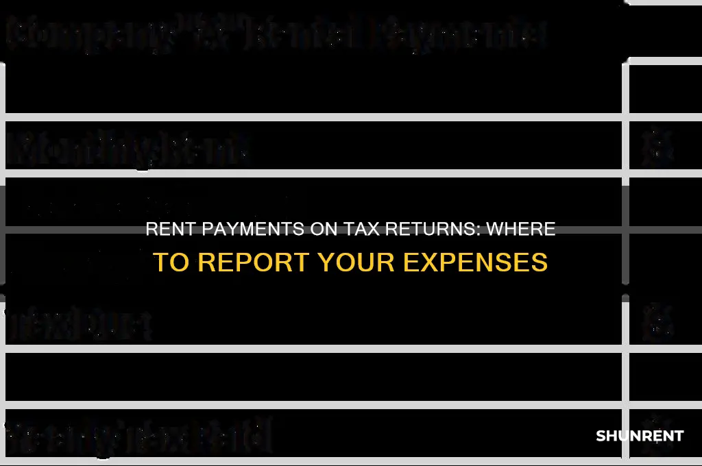 where to show rent paid on tax return