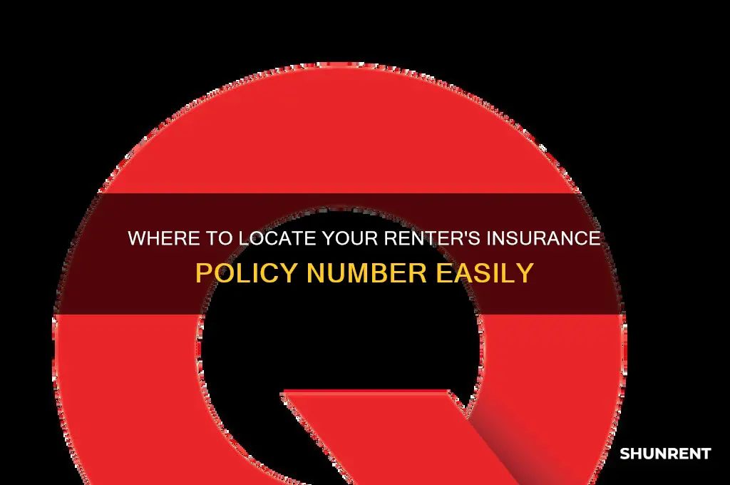 where would i find a policy number renter insurance