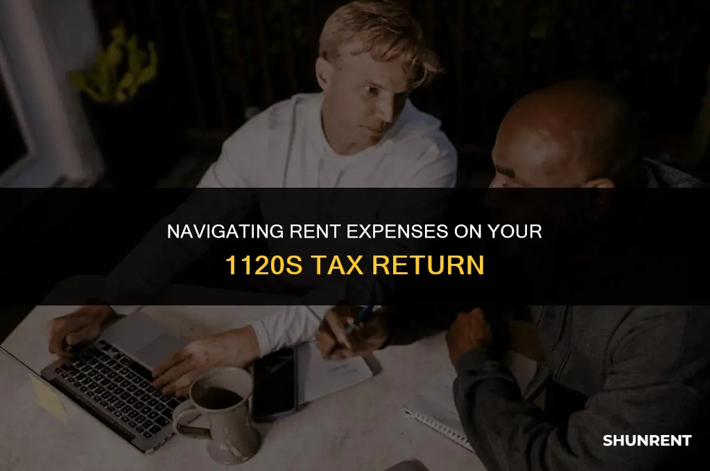 where would rent payments be on 1120s