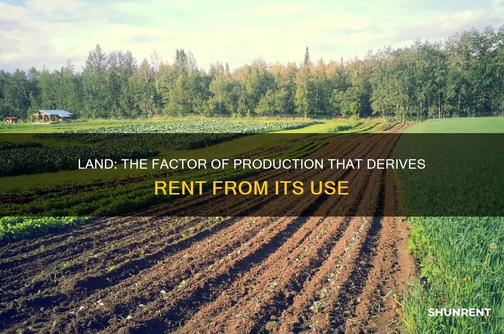 which factor of production derives rent from its use