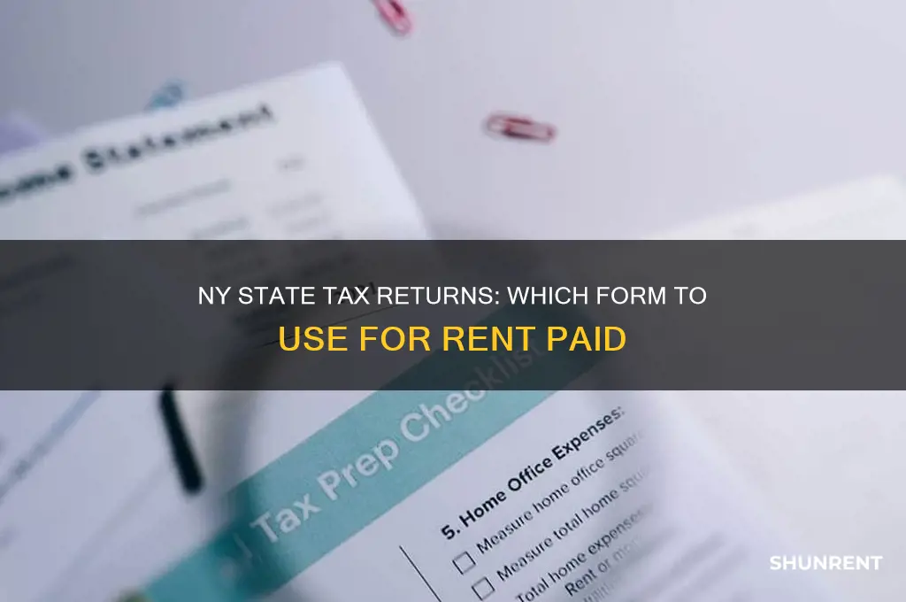 which form of ny state tax returns for rent paid