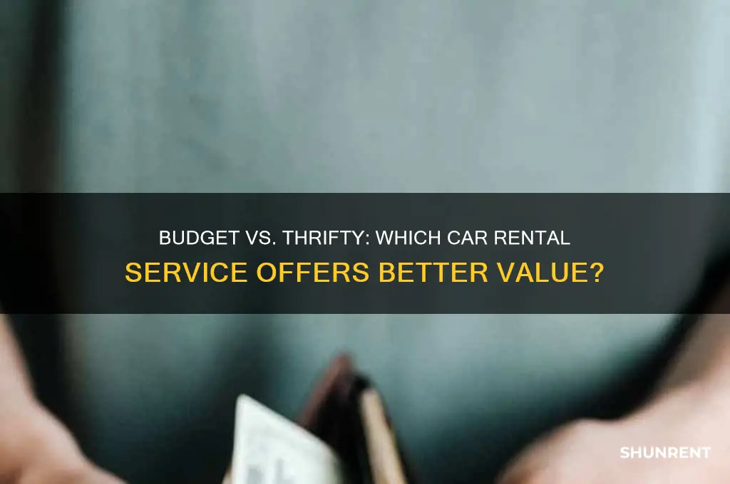 which is better to rent from budget or thrifty