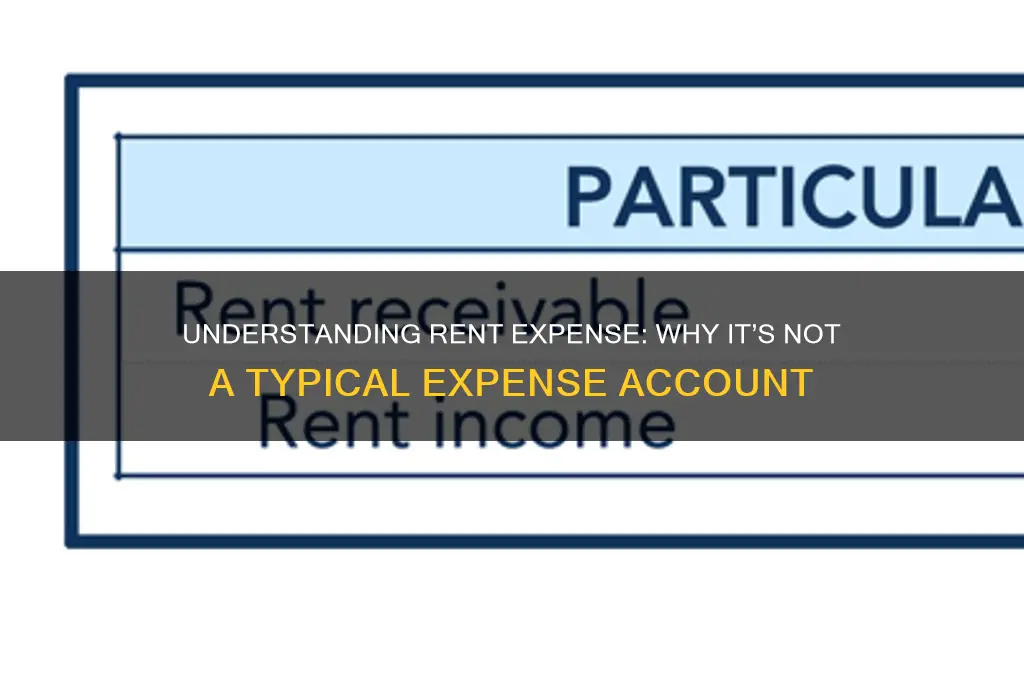 which is not an expense account rent expense