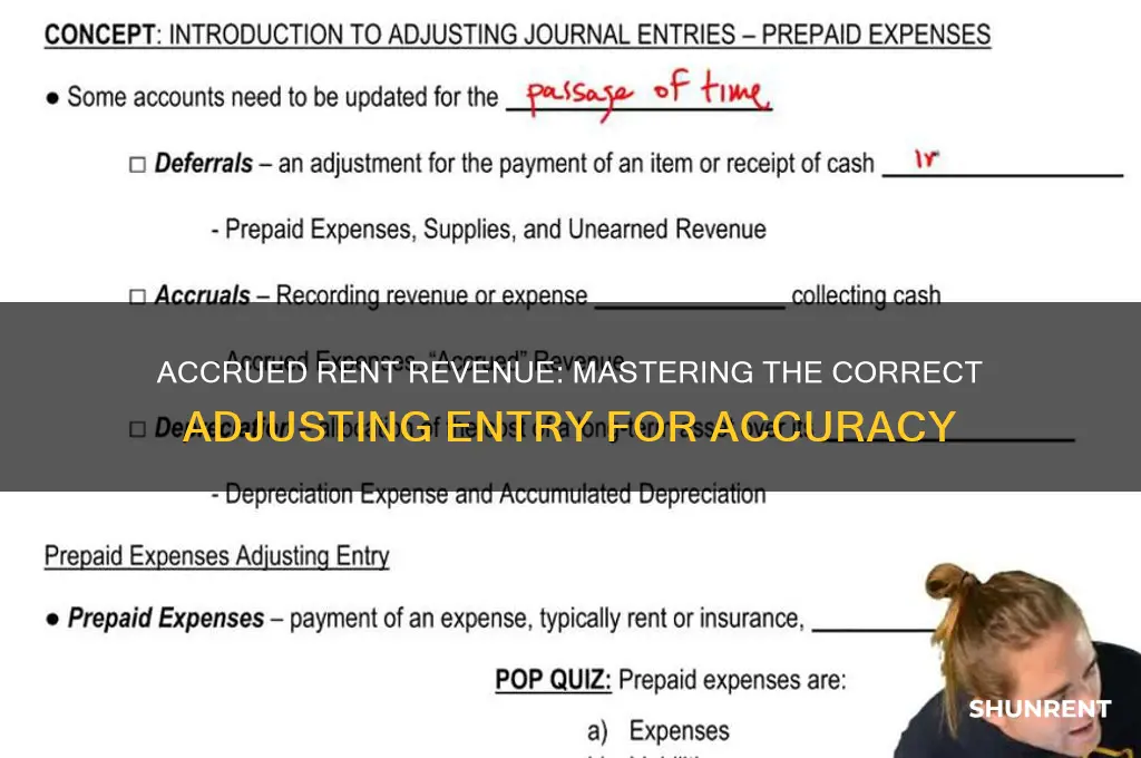 which is the correct adjusting entry for accrued rent revenue