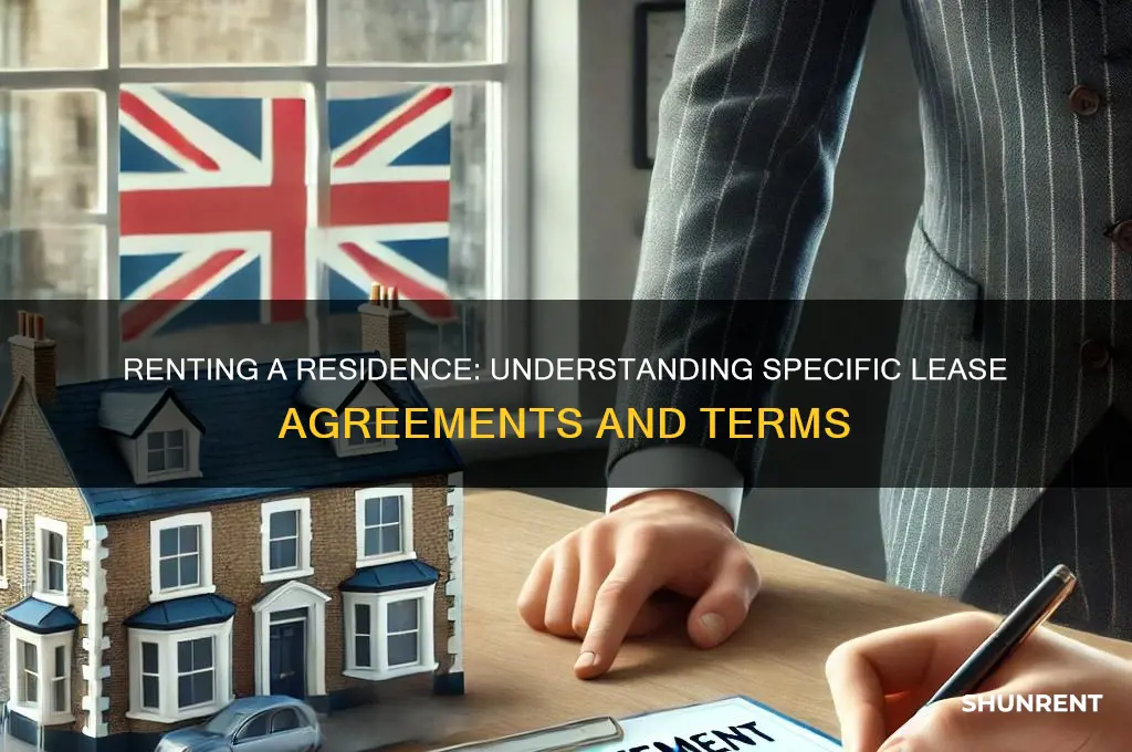which of these involves renting a residence for a specific