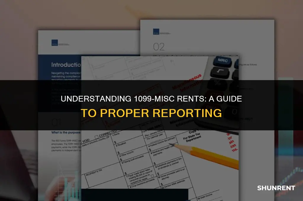 which section to report 1099-misc rents